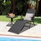 Patio Foldable Chaise Lounge Chair with Backrest and Footrest